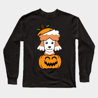 Funny poodle is in a pumpkin Long Sleeve T-Shirt